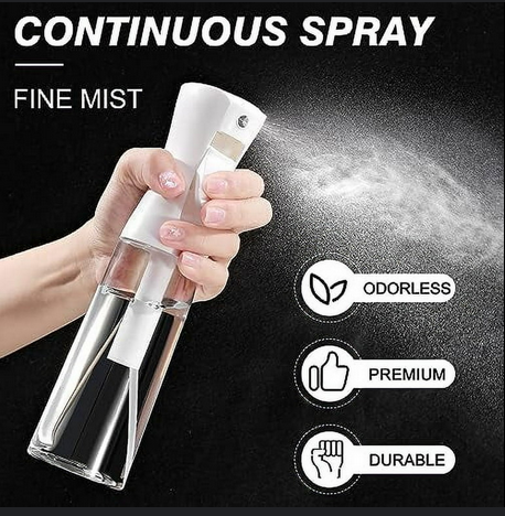 Hair Mist Spray Bottle - Ultra Fine Continuous Water Mister for Hairstyling, Cleaning, Plants, Misting & Skin Care